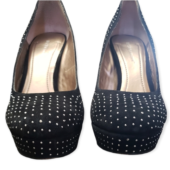 BCBGeneration Joy Suede Studded Block Heels Size 9 - Picture 4 of 9